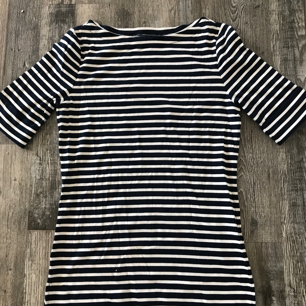 Lauren size Medium navy striped tee